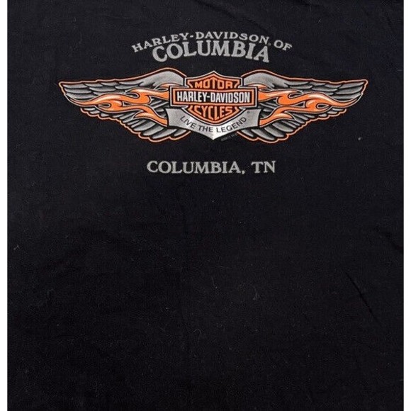 Harley Davidson Black T shirt XL Tee Columbia TN 2012 South of Nashville Rules - Picture 2 of 8